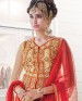 wedant FAshion Wedding Heavy Work Dulhan Collection Self Design Lahengha Choli Red & Orange